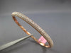 WIDE 2.08CT DIAMOND 14KT ROSE GOLD 3D 3 ROW SEMI ETERNITY LOVE BANGLE BRACELET