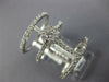 ESTATE LARGE 1.15CT DIAMOND 18KT WHITE GOLD CLASSIC FLOWER TRIPLE FULL BAR RING