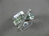 ESTATE WIDE 2.97CT DIAMOND & AAA MULTI COLOR SAPPHIRE 14K WHITE GOLD X LOVE RING
