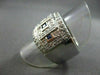 ESTATE LARGE 2.94CT DIAMOND & AAA SAPPHIRE 14KT WHITE GOLD RING SIMPLY STUNNING