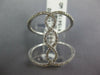 ESTATE LARGE .31CT DIAMOND 14KT WHITE GOLD CLASSIC LOVE KNOT INFINITY FUN RING