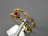 ESTATE .18CT DIAMOND & AAA RUBY 18KT YELLOW GOLD 3D CLASSIC DOUBLE BAND FUN RING