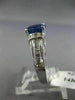 ESTATE 2.24CT DIAMOND & SAPPHIRE 14KT WHITE GOLD FILIGREE ENGAGEMENT RING #2876