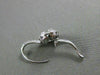 ESTATE .88CT DIAMOND 18KT WHITE GOLD 3D CLASSIC HALO LEVERBACK HANGING EARRINGS