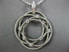 ESTATE LARGE .40CT DIAMOND 18KT WHITE GOLD CIRCULAR FLOWER ETOILE MESH PENDANT