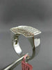 ESTATE 1.06CT DIAMOND 18KT WHITE GOLD 3D RECTANGULAR MULTI ROW ANNIVERSARY RING