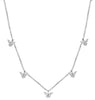 .17CT DIAMOND 18KT WHITE GOLD 3D ROUND & MARQUISE BUTTERFLY BY THE YARD NECKLACE