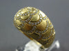ESTATE LARGE 1.03CT DIAMOND 14KT YELLOW GOLD MULTI FLOWER MATTE & SHINY FUN RING