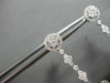 ANTIQUE LARGE 13.33CTW DIAMOND & AAA SAPPHIRE 18KT WHITE GOLD HANGING EARRINGS