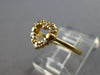 ESTATE .10CT DIAMOND 14KT YELLOW GOLD 3D CLASSIC OPEN HEART LOVE FUN RING #27893