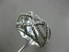 ESTATE WIDE .51CT DIAMOND 18KT WHITE GOLD 3D INFINITY WOVEN CRISS CROSS FUN RING