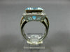 EXTRA LARGE 21.26CT DIAMOND & AAA BLUE TOPAZ 18KT WHITE GOLD 3D ENGAGEMENT RING
