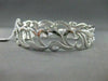 ANTIQUE WIDE 5.48CT DIAMOND 18KT WHITE GOLD BANGLE BRACELET F VS/VVS  #G00114