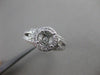 ESTATE .78CT DIAMOND 14K WHITE GOLD PAVE HALO SEMI MOUNT ENGAGEMENT RING #21349