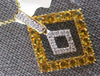 1.39CT DIAMOND & AAA CITRINE 18KT YELLOW GOLD DIAMOND SHAPE FUN FLOATING PENDANT