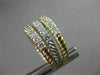 ESTATE LARGE 1.95CT DIAMOND 14KT WHITE YELLOW & ROSE GOLD 3D SEMI ETERNITY RING