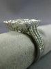 ESTATE LARGE 1.87CT DIAMOND 18KT WHITE GOLD 3D SQUARE CLUSTER ANNIVERSARY RING