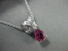 ANTIQUE 1.11CT DIAMOND & RUBY 14K WHITE GOLD PEAR SHAPE PENDANT STUNNING! #18421