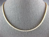 LONG 9.52CT DIAMOND 14K YELLOW GOLD 3D ROUND 2.5MM ETERNITY LOVE TENNIS NECKLACE