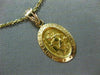 ESTATE 14K YELLOW GOLD OVAL SAINT CHRISTOPHER PROTECT US FLOATING PENDANT #24992