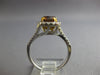 WIDE 1.72CT WHITE & CHOCOLATE FANCY DIAMOND 18K 2 TONE GOLD ROUND SOLITAIRE RING