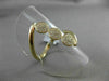 ANTIQUE WIDE .20CT DIAMOND 14KT YELLOW GOLD TRIPLE 3D CIRCULAR PAVE LOVE RING