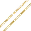 ESTATE 14KT YELLOW GOLD CLASSIC FIGARO 4MM 18" CHAIN NECKLACE WITH LOBSTER LOCK