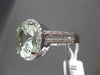 ESTATE LARGE 4.95CT DIAMOND & AAA GREEN AMETHYST 14K WHITE GOLD DOUBLE BAND RING