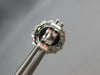 LARGE .87CT DIAMOND 18K WHITE GOLD 3D ROUND FLOWER HALO SEMI MOUNT STUD EARRINGS