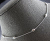 ESTATE LARGE .53CT DIAMOND 14KT WHITE GOLD CLASSIC BY THE YARD LOVE NECKLACE