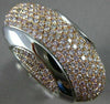 ESTATE EXTRA LARGE 3.23CT PINK DIAMOND 18K WHITE & ROSE GOLD OVAL SHAPE FUN RING