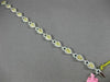 ESTATE GIA 7.11CT WHITE & FANCY YELLOW DIAMOND 18K TWO TONE GOLD TENNIS BRACELET