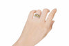 WIDE .75CT WHITE FANCY YELLOW DIAMOND 18K 2 TONE GOLD OVAL LINK ANNIVERSARY RING
