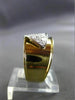 ESTATE LARGE .25CT DIAMOND 18K WHITE & YELLOW GOLD TRIANGLE TRILLION RING #22095