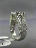 1.0CT DIAMOND 14KT WHITE GOLD SQUARE SEMI MOUNT SPLIT BAND ENGAGEMENT RING #1148