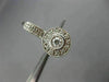 ESTATE .40CT DIAMOND 14KT WHITE GOLD ROUND MILGRAIN LEVERBACK HANGING EARRINGS