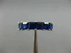 LARGE 6.24CT AAA PRINCESS SAPPHIRE 18KT WHITE GOLD 3D ETERNITY ANNIVERSARY RING