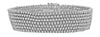 EXTRA LARGE 13CT DIAMOND 18KT WHITE GOLD 3D MULTI ROW ROUND CUFF TENNIS BRACELET
