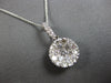 LARGE 1.05CT DIAMOND 18KT WHITE GOLD 3D INVISIBLE CIRCULAR FUN FLOATING PENDANT