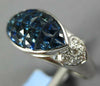 4.55CT DIAMOND & AAA SAPPHIRE 18KT WHITE GOLD 3D DOUBLE HEART MARQUISE LOVE RING