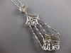 EXTRA LARGE 2.64CT DIAMOND 14KT WHITE GOLD ROUND & MARQUISE MULTI LEAF PENDANT
