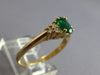 .62CT DIAMOND & AAA EMERALD 14K YELLOW GOLD 3D OVAL & ROUND FRIENDSHIP LOVE RING