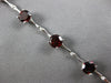 9.14CT DIAMOND & AAA GARNET 14KT WHITE GOLD 3D ROUND BY THE YARD TENNIS BRACELET