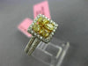 .88CT WHITE & FANCY YELLOW DIAMOND 18KT WHITE GOLD SQUARE FRIENSHIP PROMISE RING