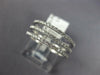 WIDE .36CT DIAMOND 18KT WHITE GOLD 3 ROW SEMI ETERNITY DETACHED ANNIVERSARY RING