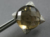21.58CT DIAMOND & AAA SMOKY TOPAZ 18KT WHITE GOLD 3D STAR FUN CLIP ON EARRINGS