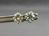 ESTATE .78CT DIAMOND 14K WHITE GOLD CLASSIC 3 PRONG MARTINI STUD EARRINGS #26372