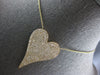 LARGE 2.50CT DIAMOND 14KT YELLOW GOLD 3D PAVE CLASSIC HEART SHAPE LOVE NECKLACE