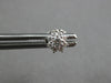 ESTATE .36CT DIAMOND 18KT WHITE GOLD 3D CLASSIC FLOWER STAR STUD EARRINGS