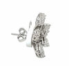 EXTRA LARGE 4.73CT DIAMOND 18KT WHITE GOLD 3D MULTI SHAPE FLOWER STUD EARRINGS